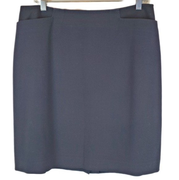 Vintage Apostrophe Black Pencil Skirt Size 14 Womens Career Comfort Stretch - Picture 1 of 7